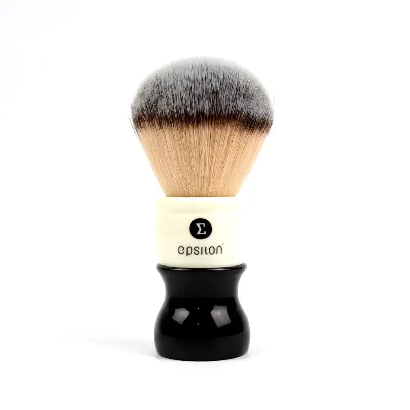 Blaireau de rasage EPSILON silver tip fibre black white 54 26mm