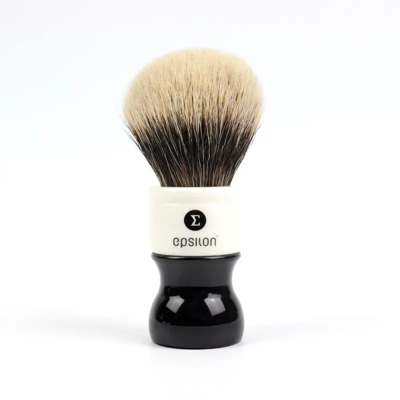 Blaireau de rasage Epsilon Two Band Badger Black & White