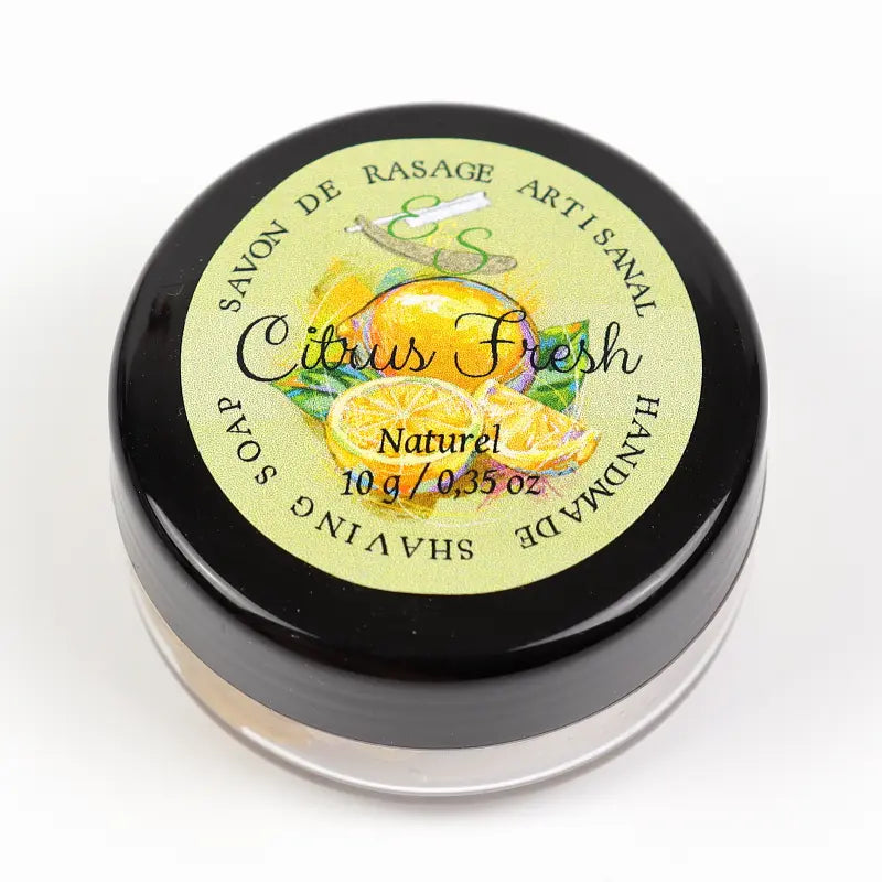 Echantillon de 10g de savon de rasage à base de suif CITRUS
