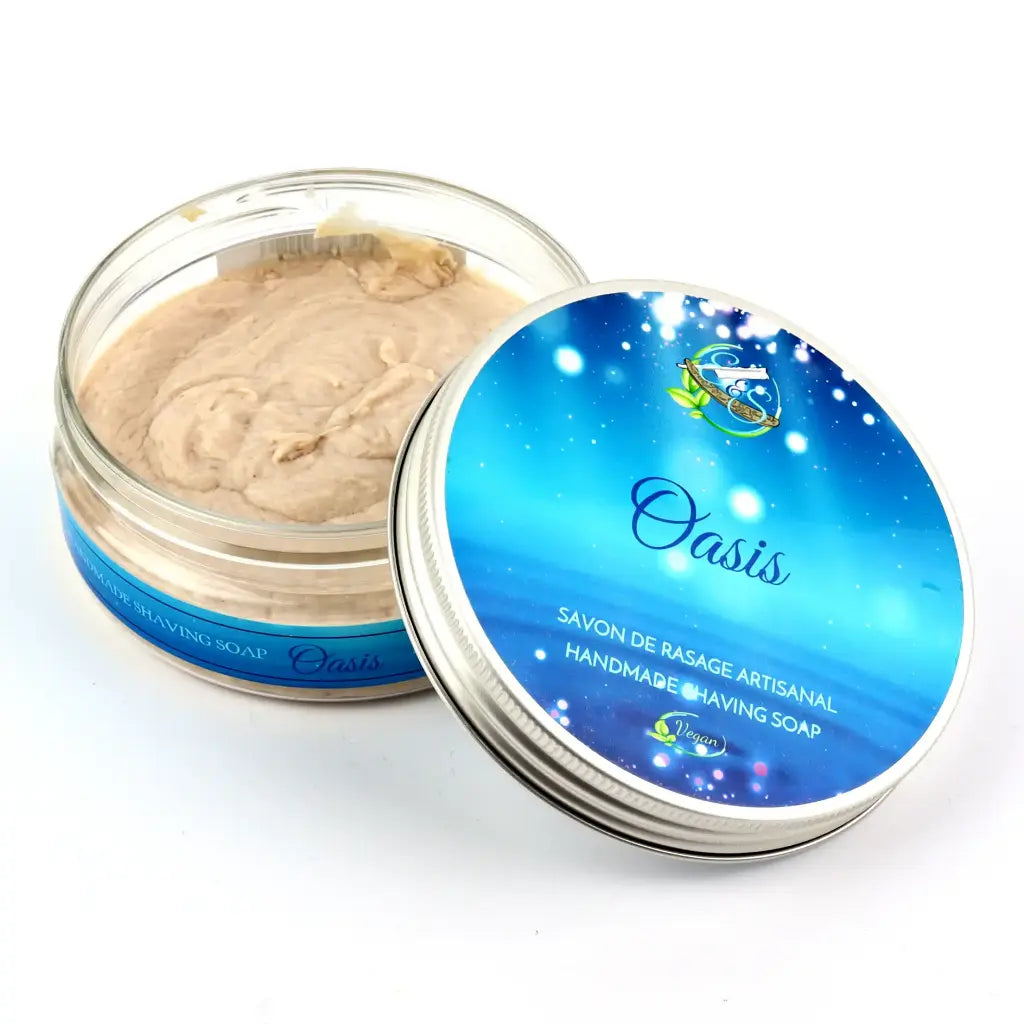 Savon à raser vegan OASIS pour le rasage traditionnel