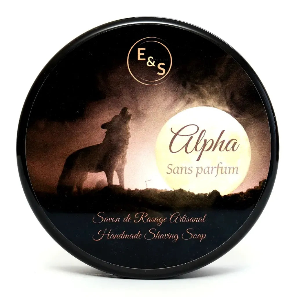 Savon de rasage au Suif ALPHA sans parfum et sans allergène pour le rasage classique