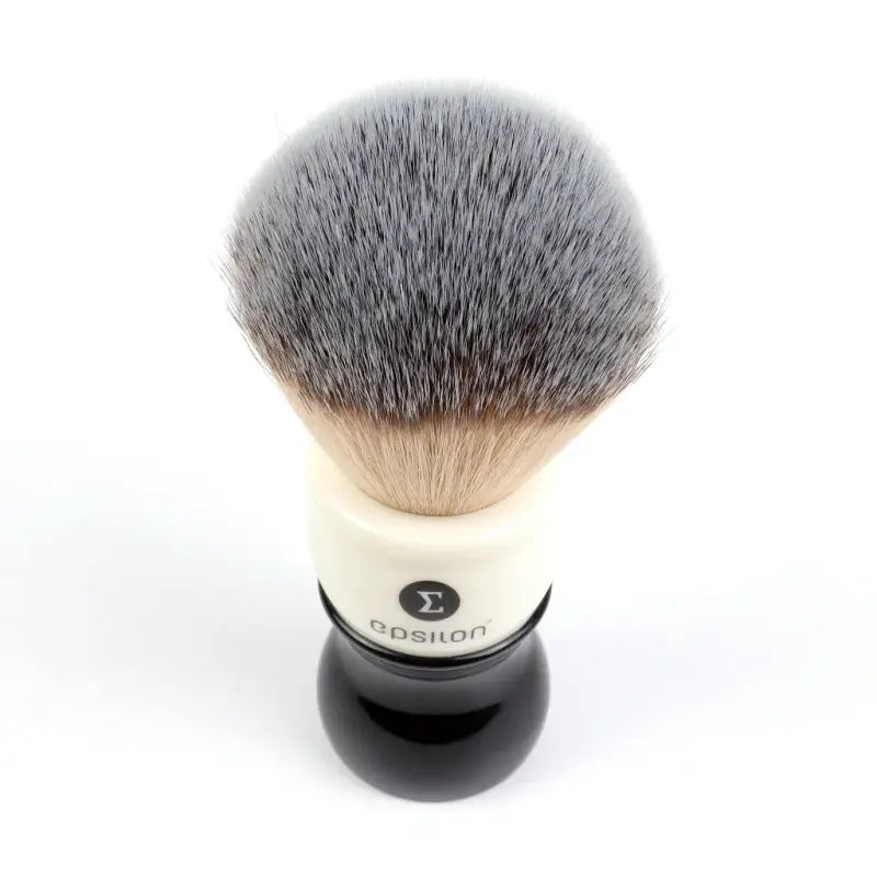 Blaireau de rasage EPSILON silver tip fibre black white 54 26mm