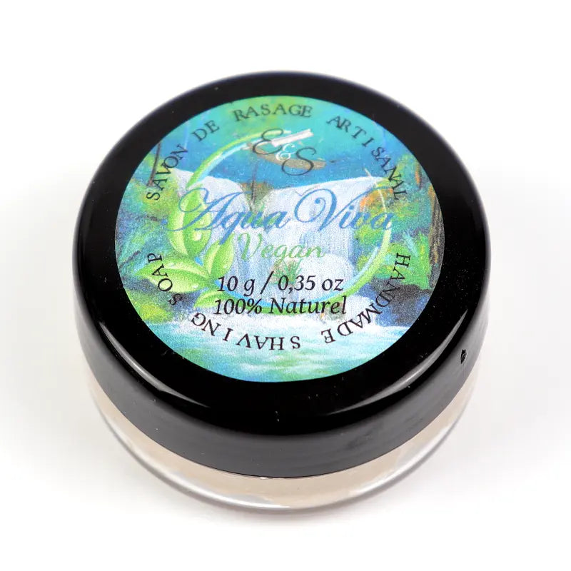 Echantillon de 10g de savon de rasage vegan AQUA VIVA