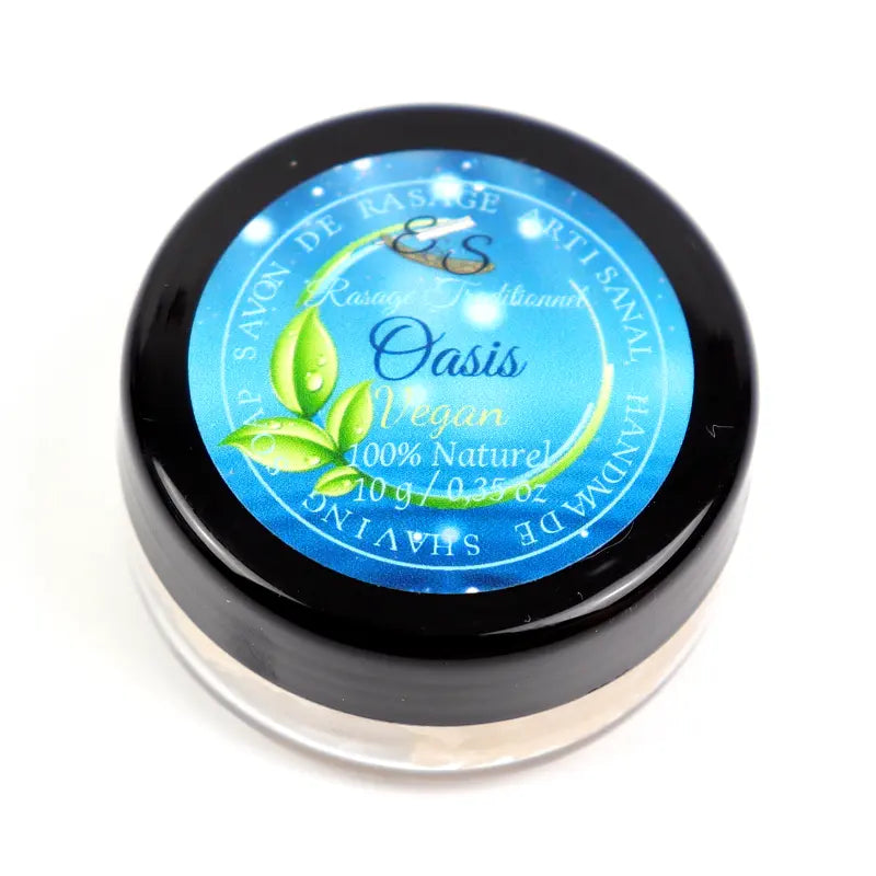 Echantillon de 10g de savon de rasage vegan OASIS